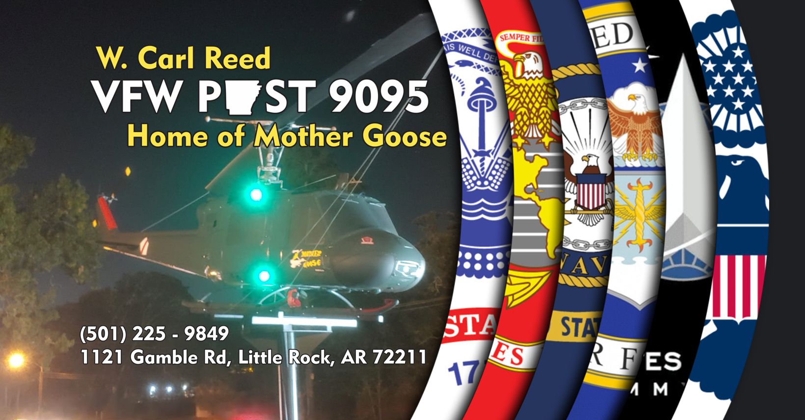 VFW Post 9095 pool hall exterior/interior