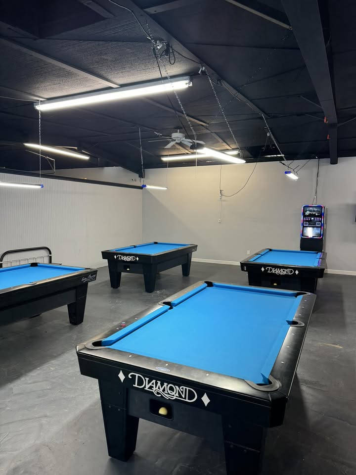 The Den pool hall exterior/interior