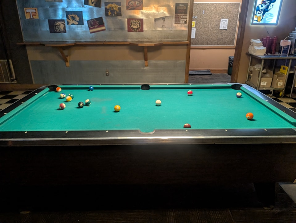 On the MARK Sports Bar and Grill pool hall exterior/interior