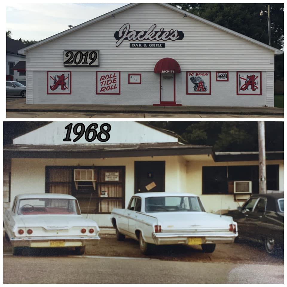 Jackie's Lounge pool hall exterior/interior