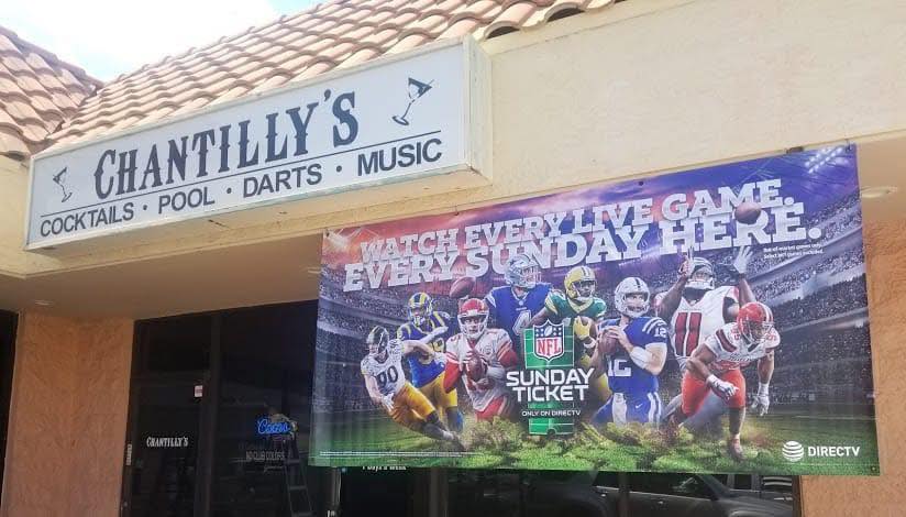 Chantilly's Bar pool hall exterior/interior