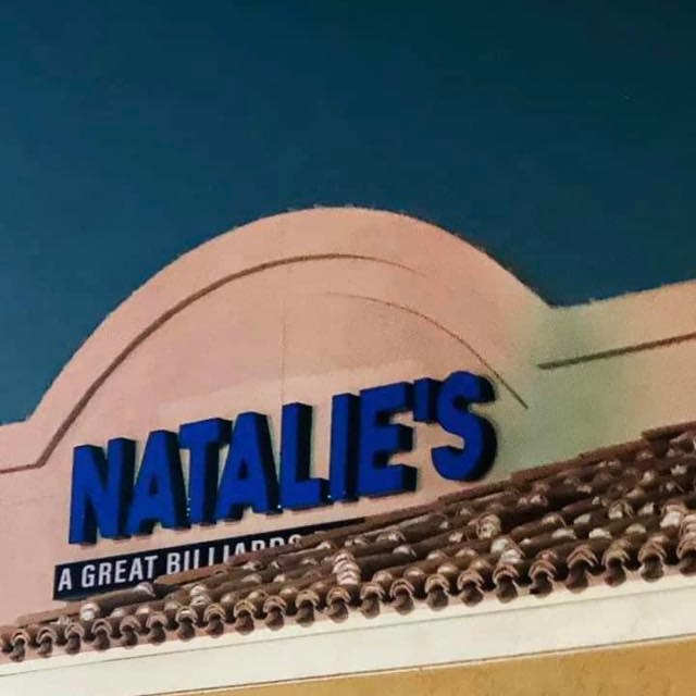Natalie's pool hall exterior/interior