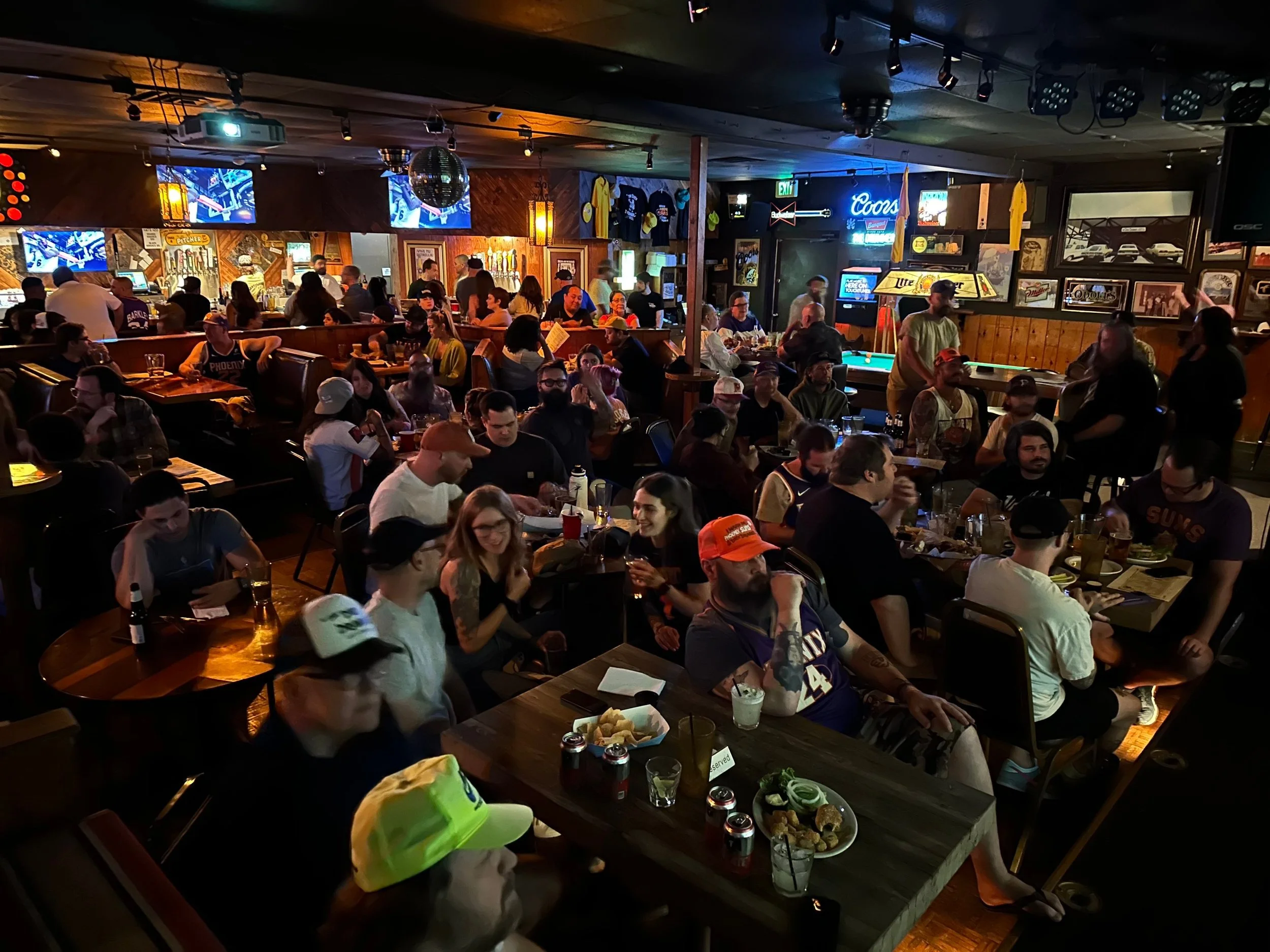 The Dirty Drummer pool hall exterior/interior