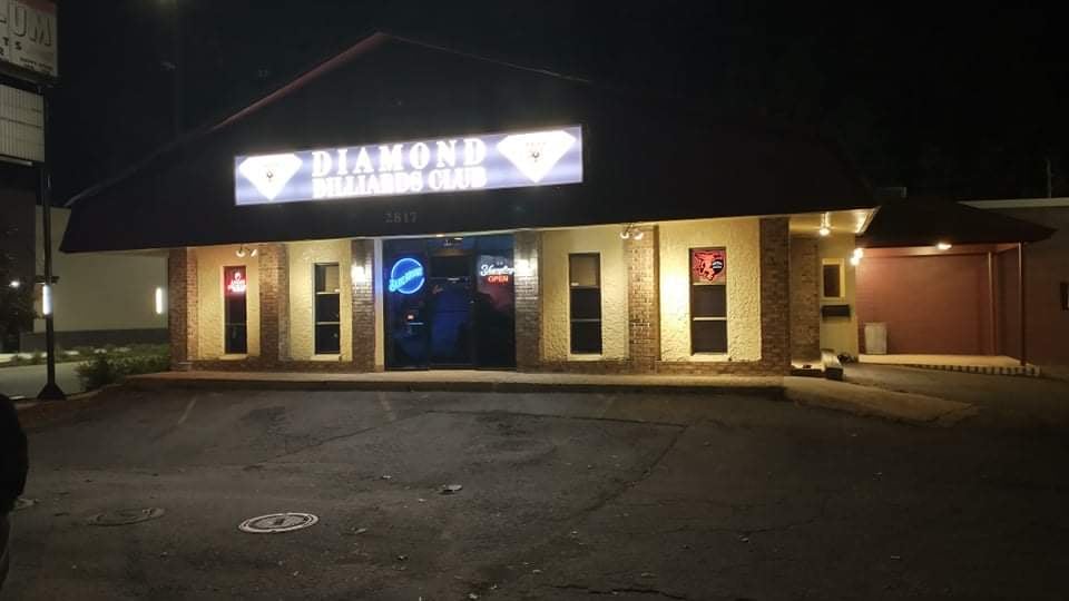 Diamond Billiards Club pool hall exterior/interior