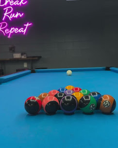 The Break Room pool hall exterior/interior