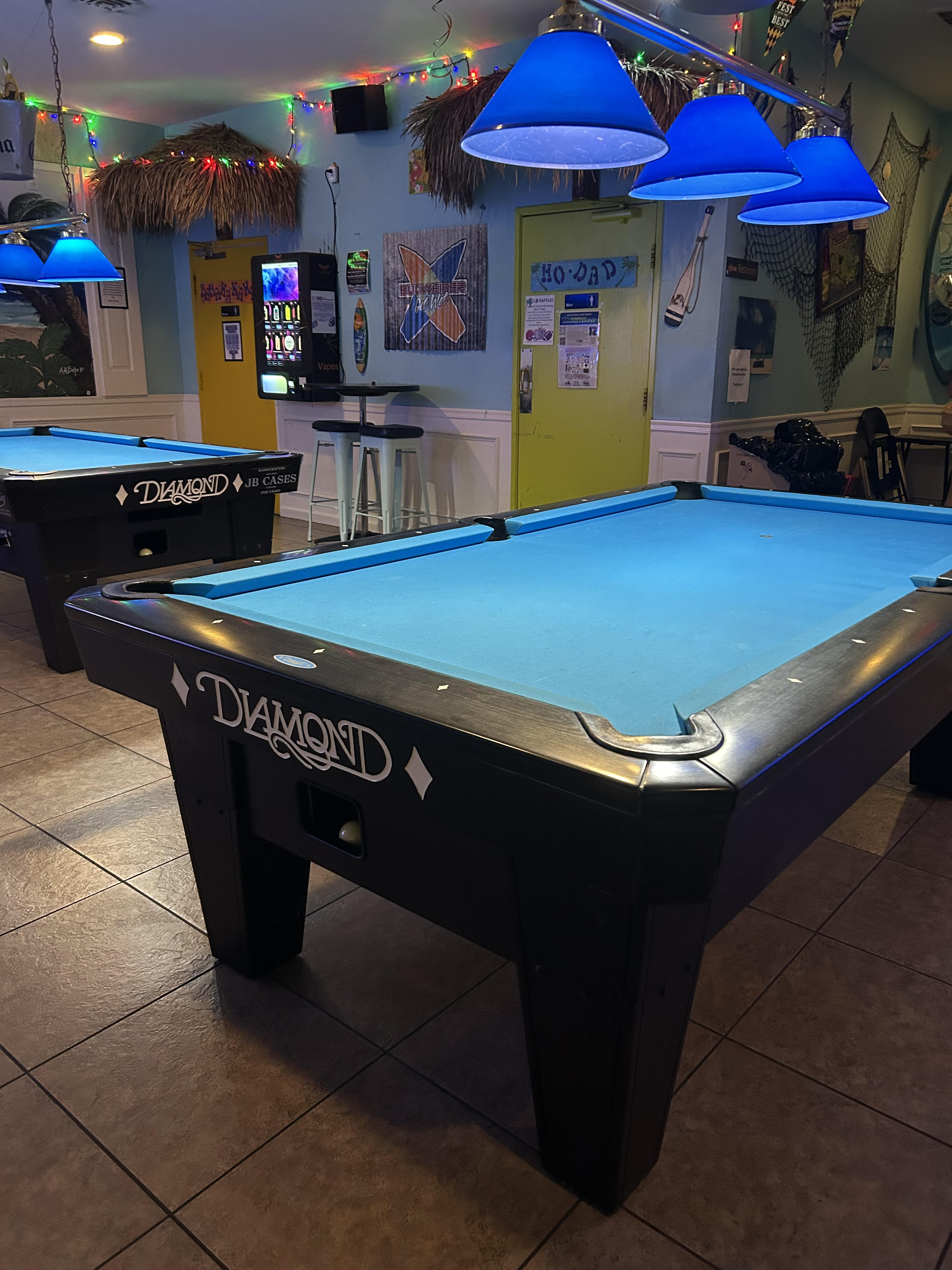 The Playa II pool hall exterior/interior