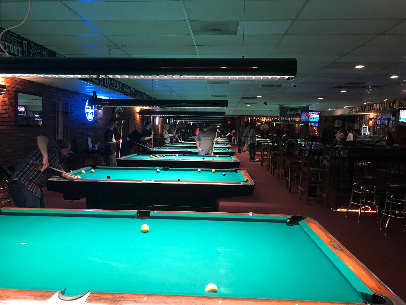 House of Billiards pool hall exterior/interior