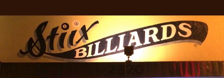 Stiix Billiards pool hall exterior/interior