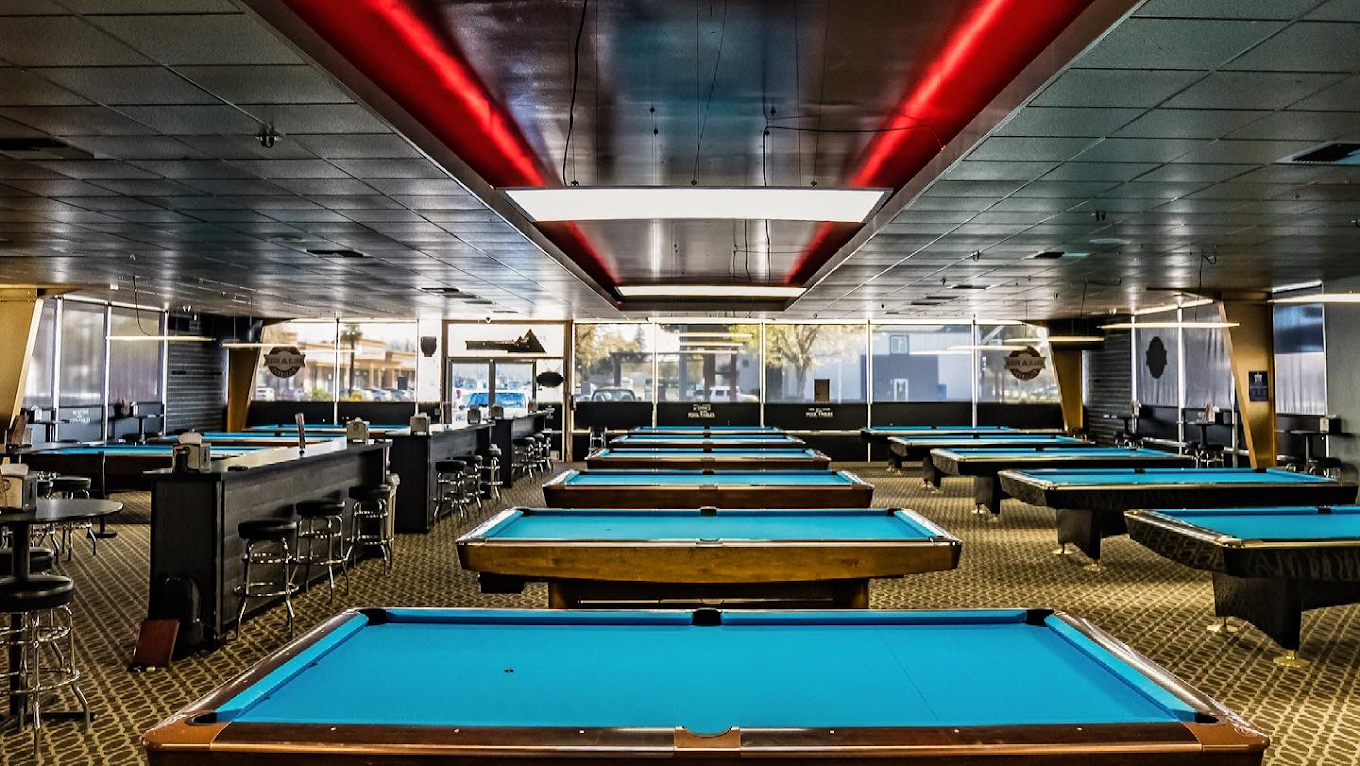 Gold Rush Billiards pool hall exterior/interior