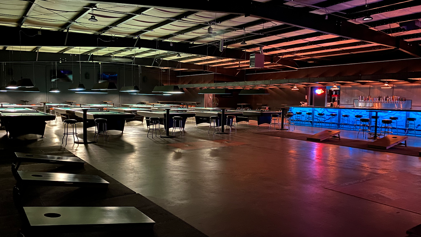 Octane Roadhouse pool hall exterior/interior
