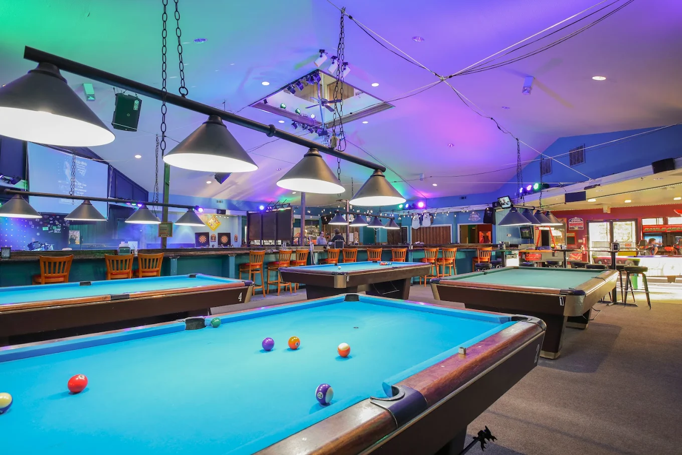 The Game Room pool hall exterior/interior