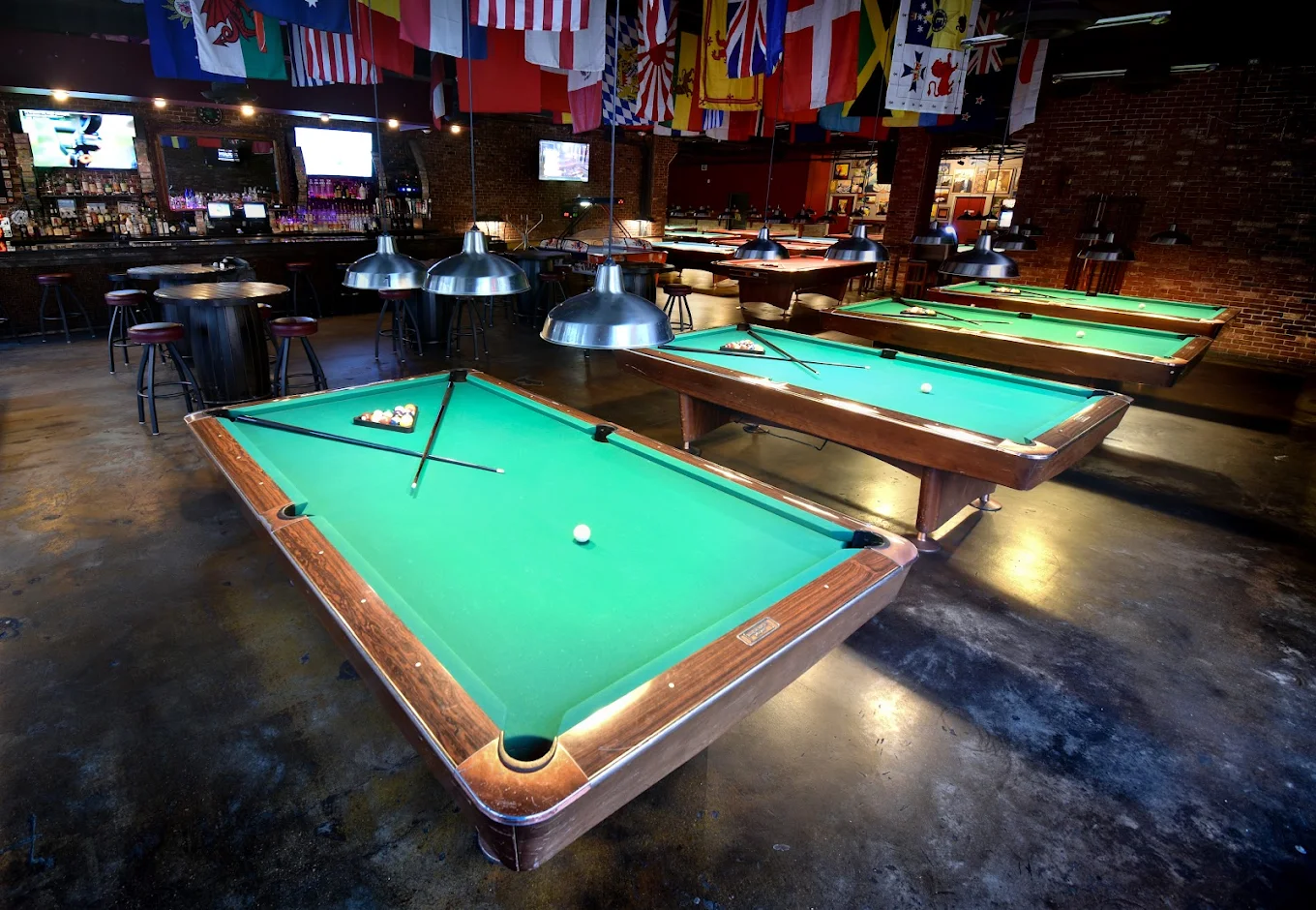 Tarantula Billiards pool hall exterior/interior
