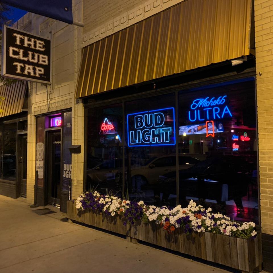 The Club Tap pool hall exterior/interior