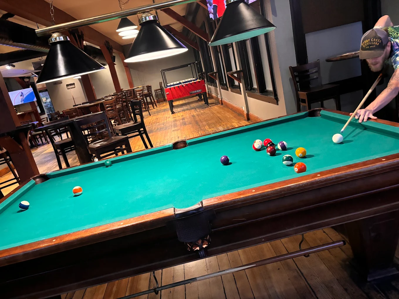 Phantom Canyon Brewing Co. pool hall exterior/interior