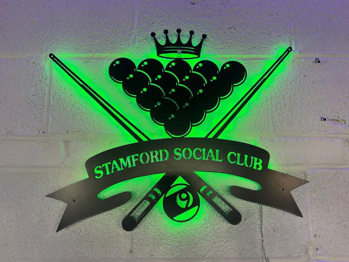 Stamford Social Club pool hall exterior/interior