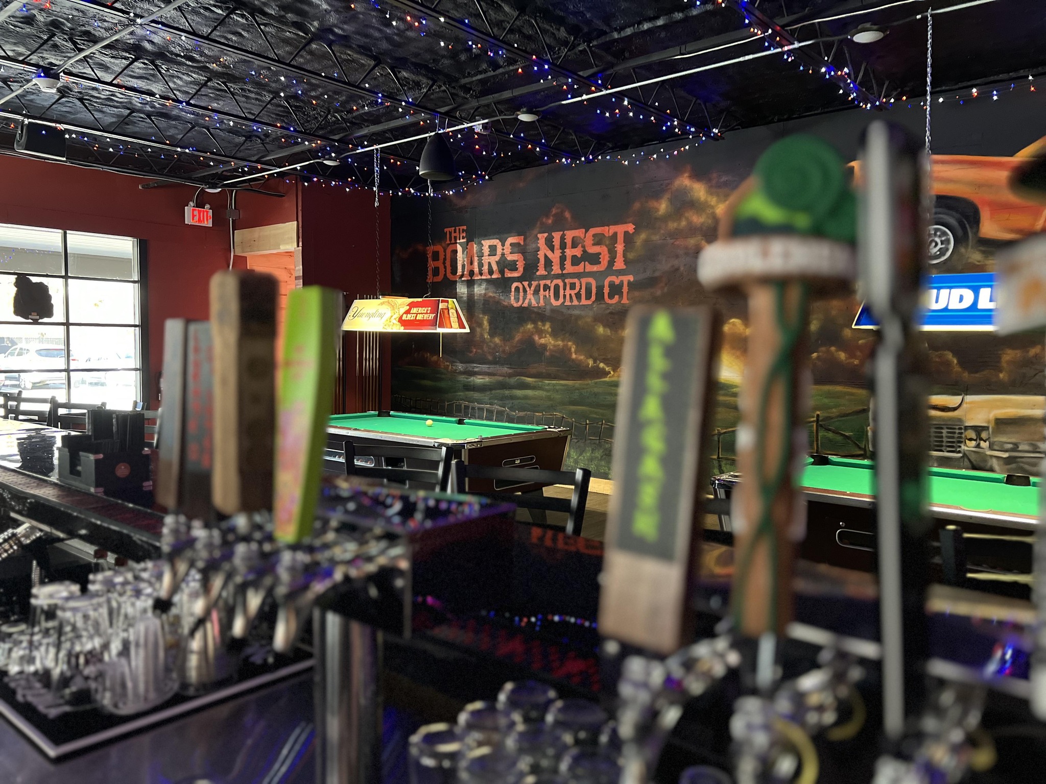 The Boars Nest pool hall exterior/interior