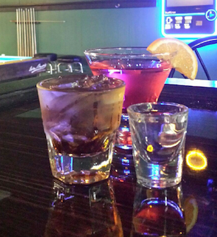 Rackers Bar & Billiards pool hall exterior/interior