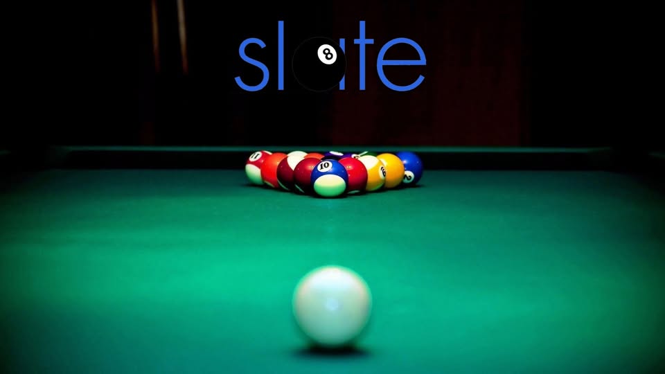Slate Family Billiards pool hall exterior/interior