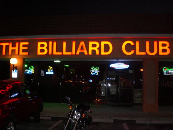 The Billiard Club pool hall exterior/interior