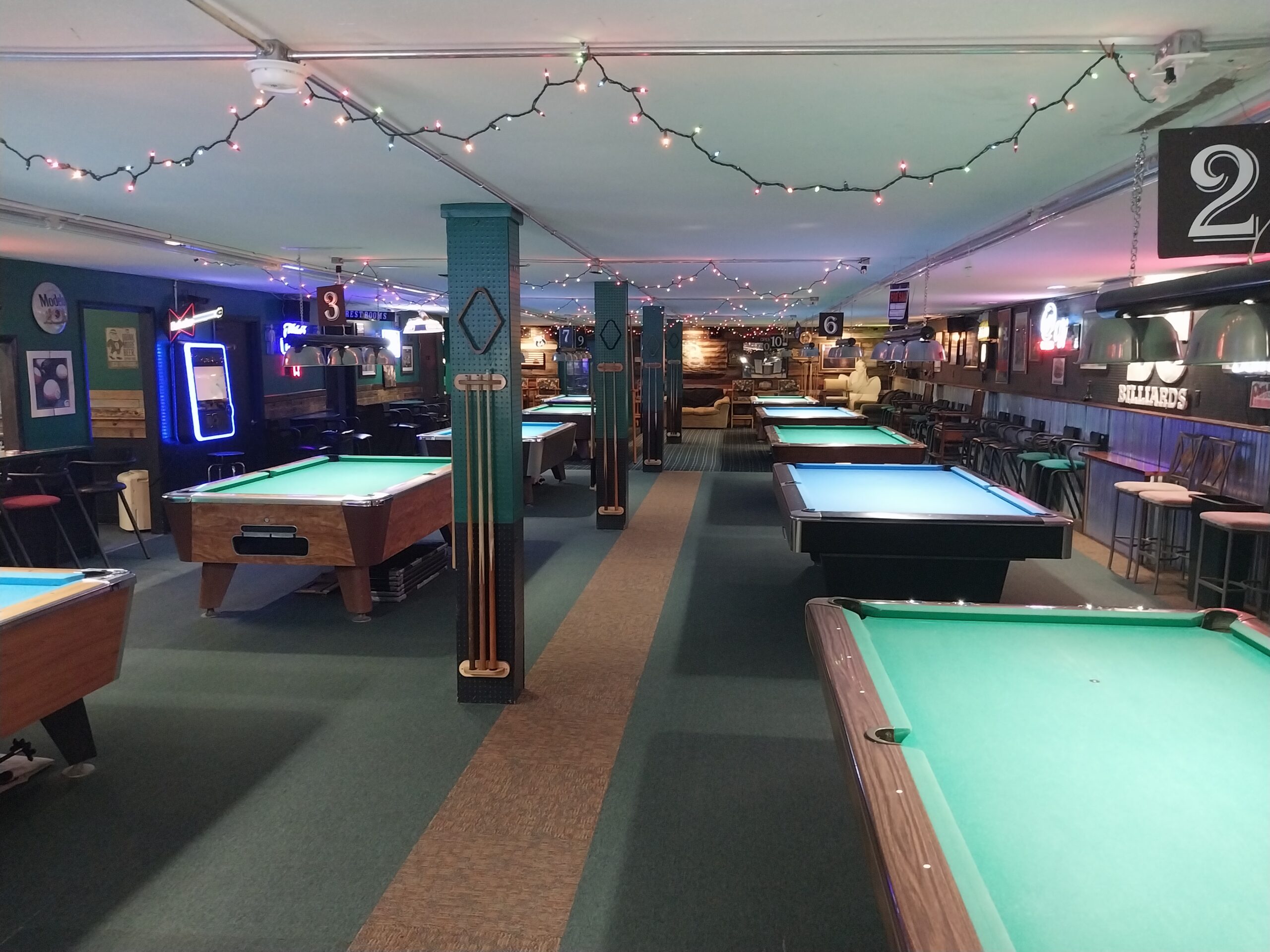 BC Billiards pool hall exterior/interior