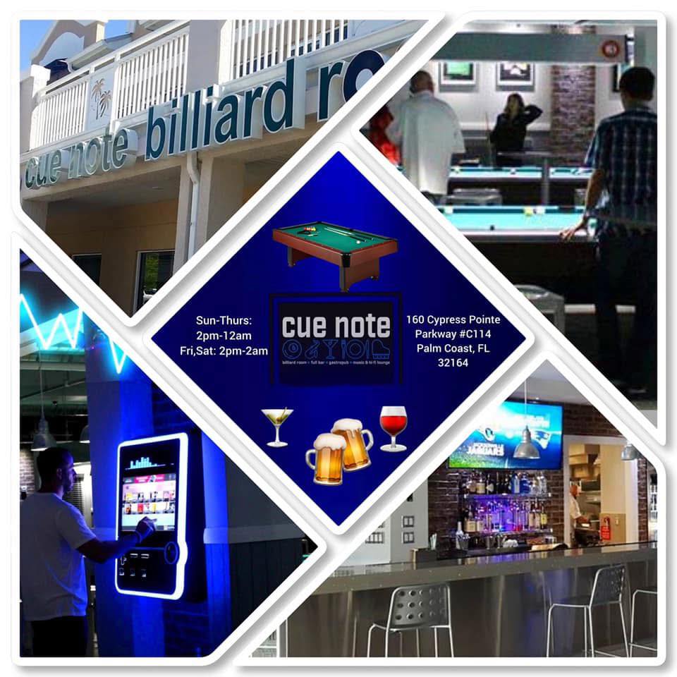 Cue Note Billiard Room pool hall exterior/interior