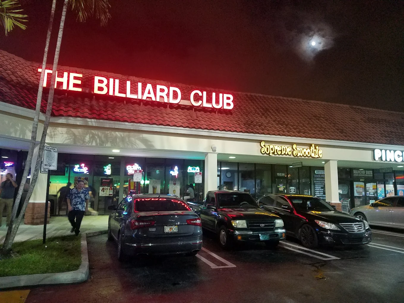 The Billiard Club pool hall exterior/interior