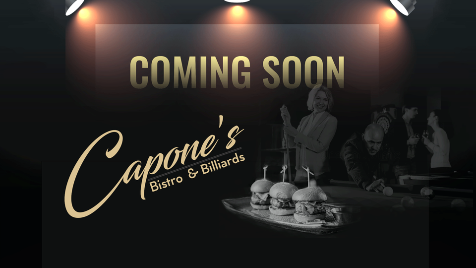 Capone's pool hall exterior/interior