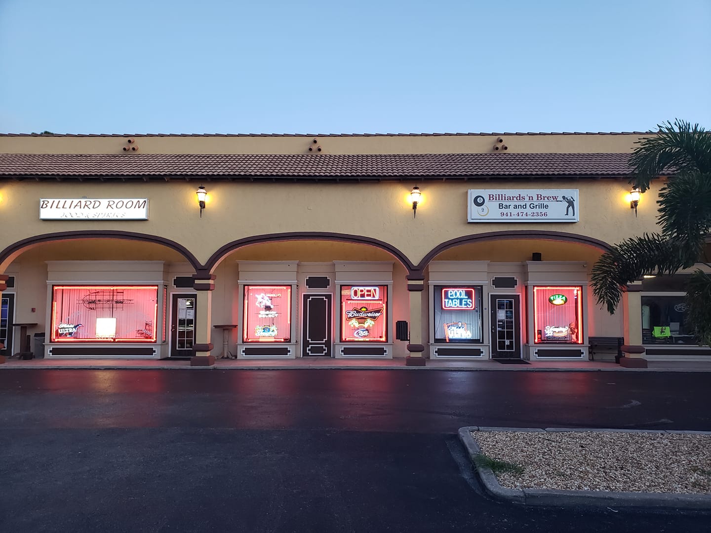 Englewood Billiards and Brew pool hall exterior/interior