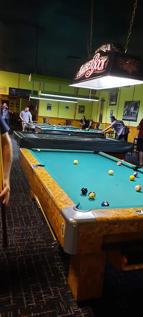 Frank's Place pool hall exterior/interior