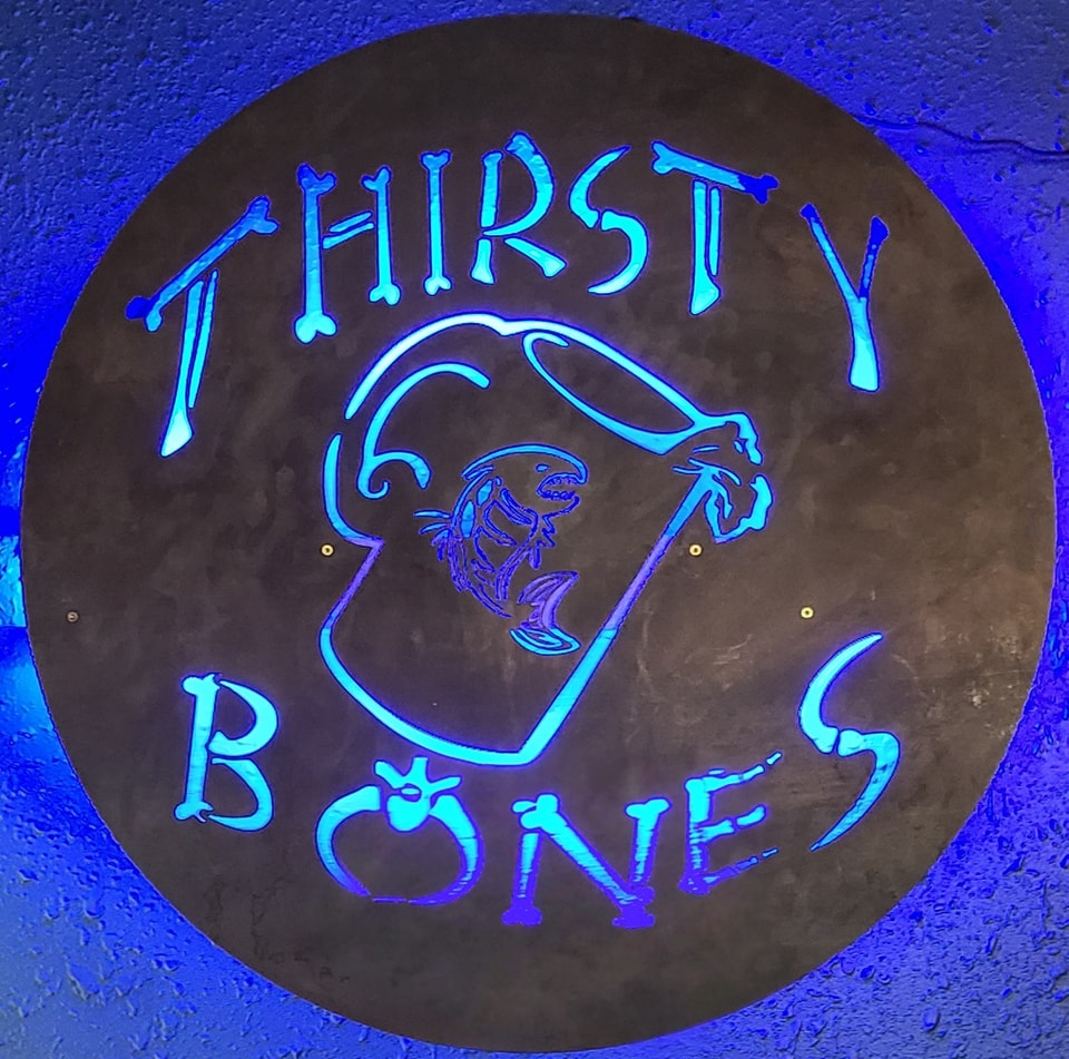 Thirsty Bones pool hall exterior/interior