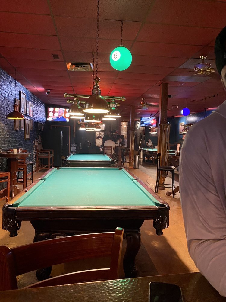 BJ's Billiards pool hall exterior/interior