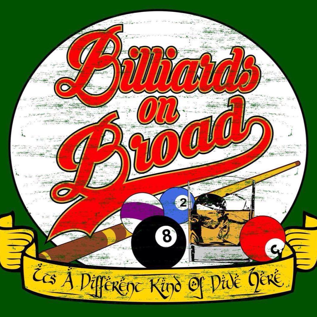 Billiards on Broad pool hall exterior/interior