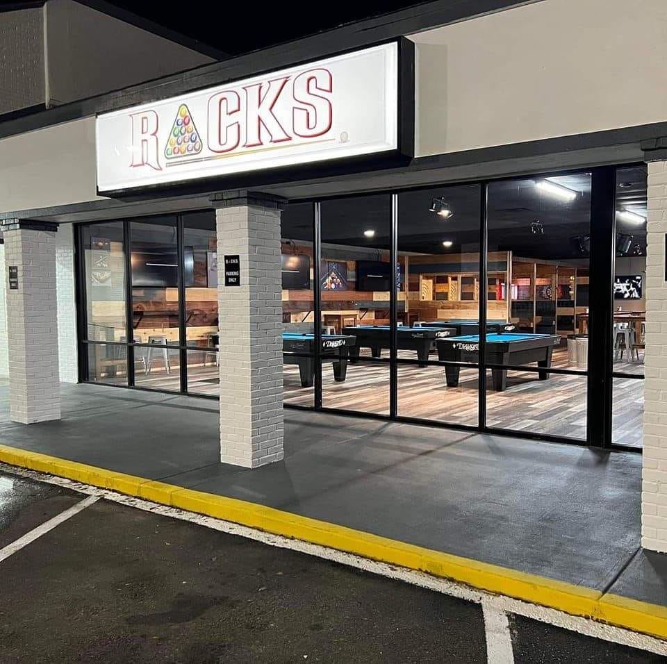 Rack's Bar and Grill pool hall exterior/interior