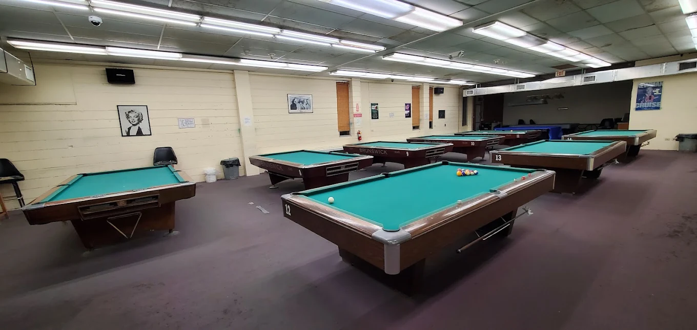 Velvet Touch Billiards pool hall exterior/interior