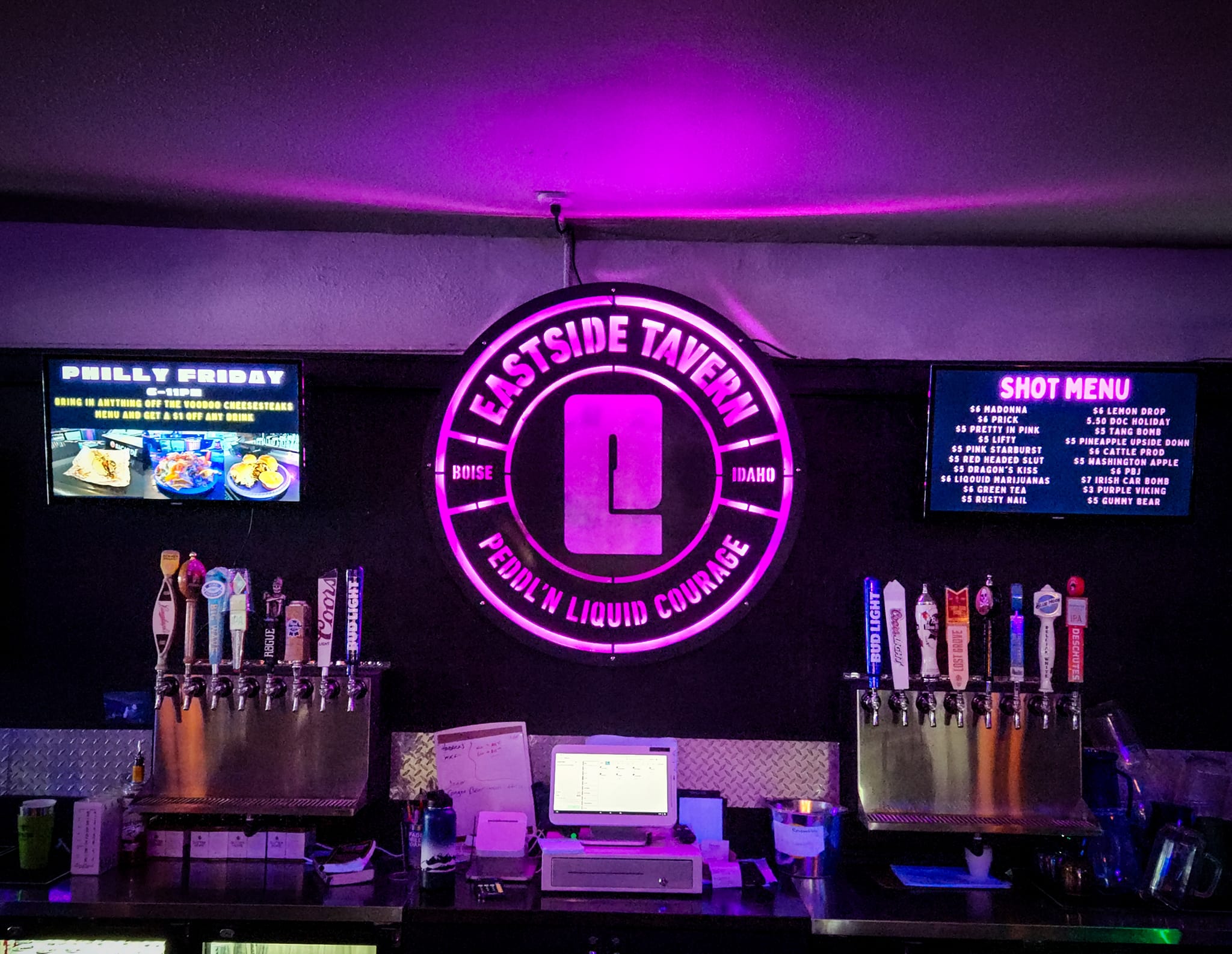 Eastside Tavern pool hall exterior/interior