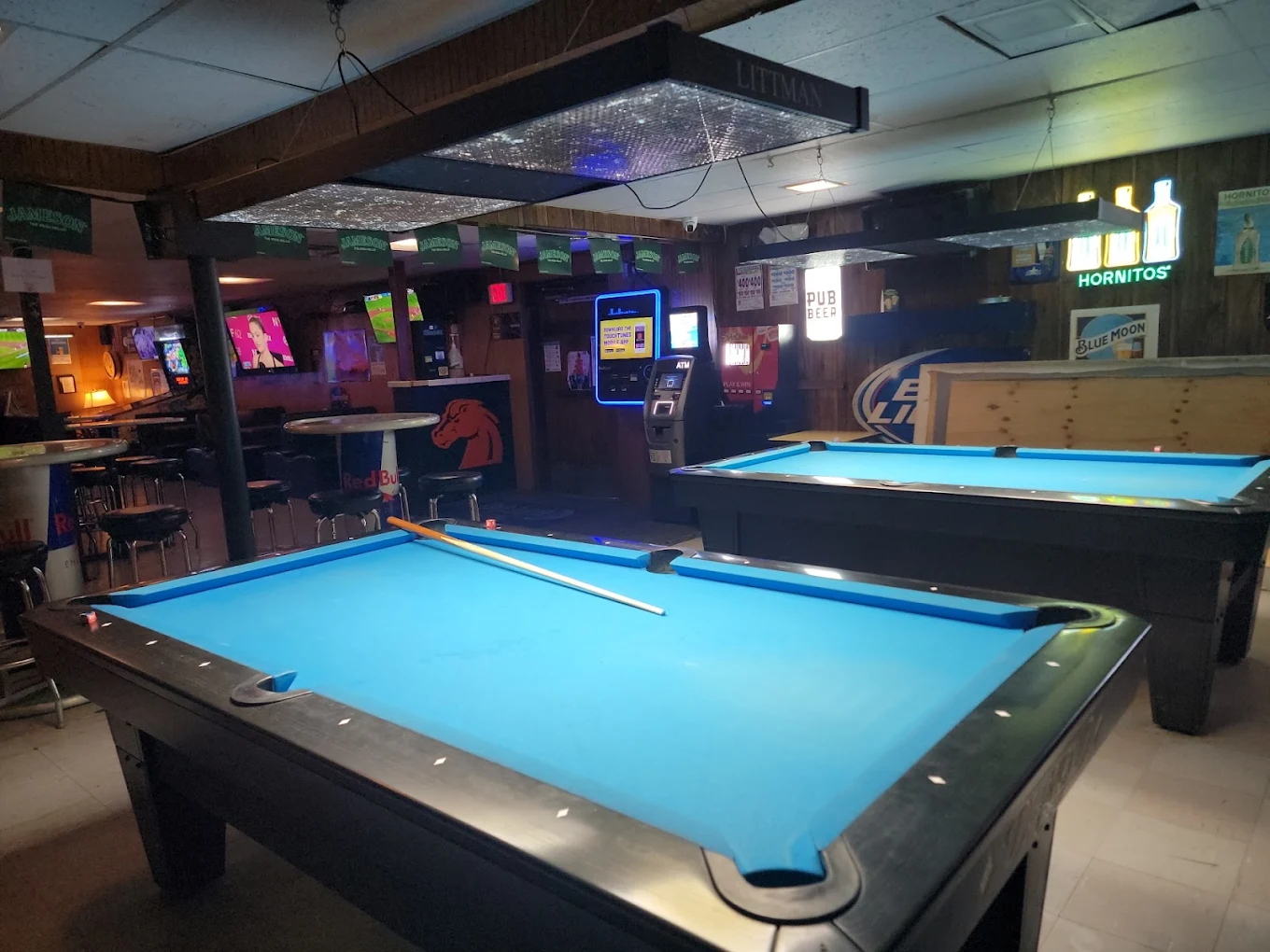 Broadway Bar pool hall exterior/interior
