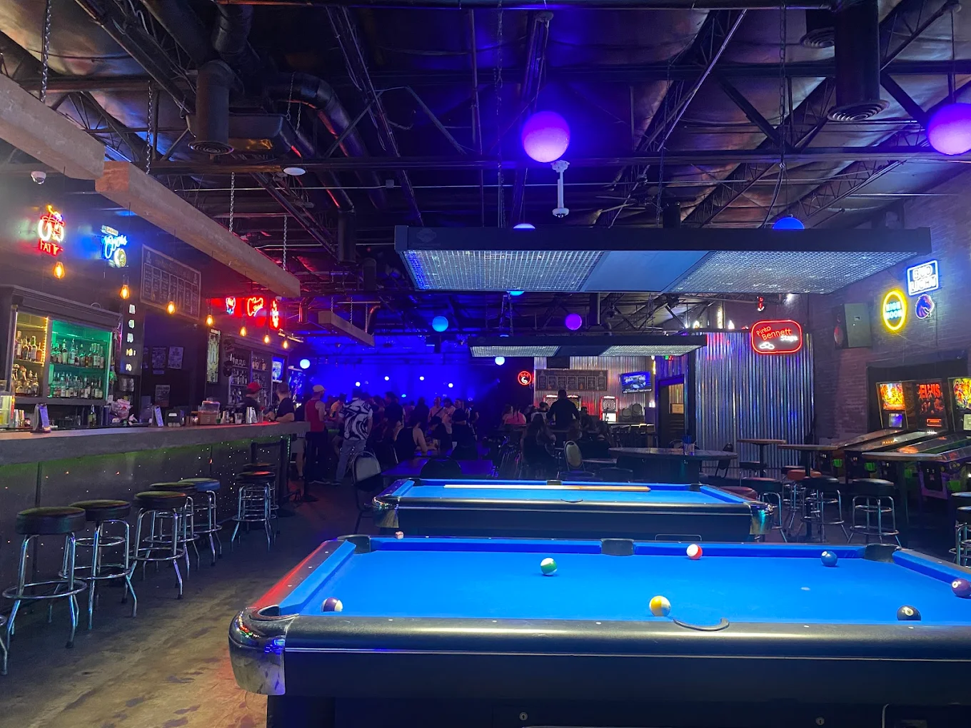 Heritage Social Club pool hall exterior/interior