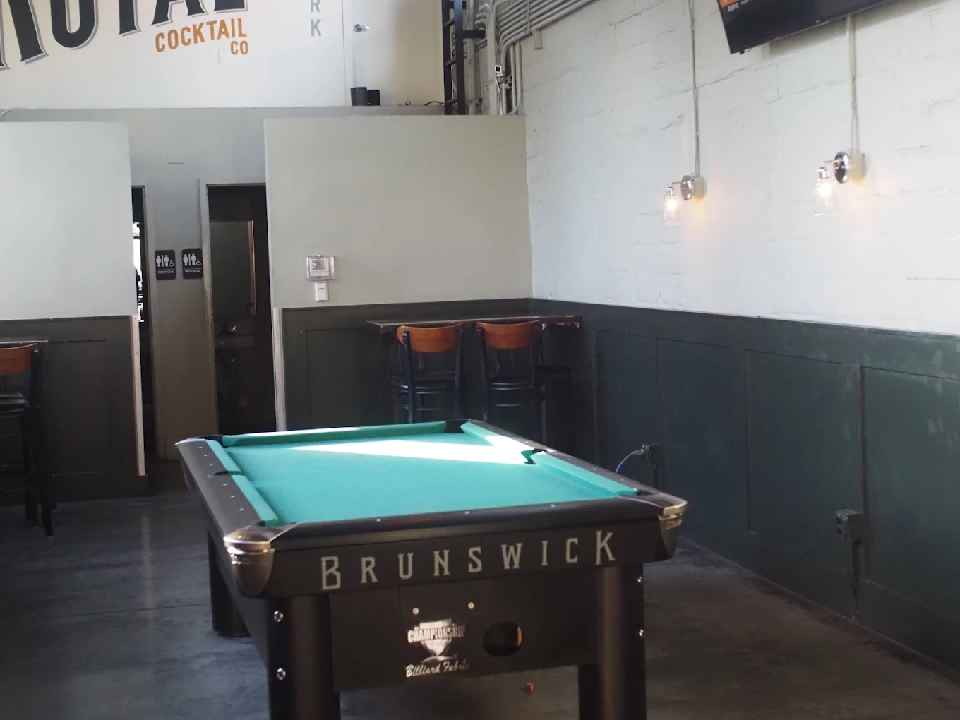 The Royal Cocktail Co. pool hall exterior/interior