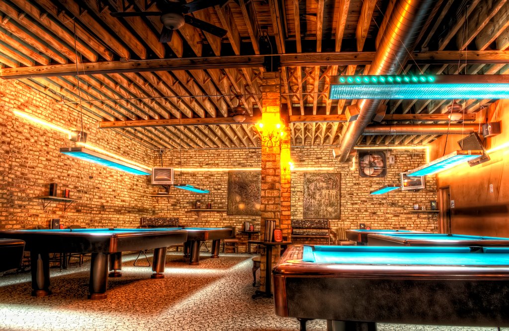 G-Cue Billiards pool hall exterior/interior