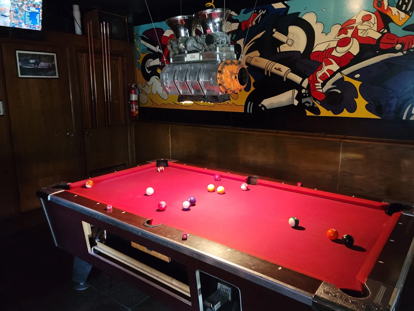 GT Race Car Bar pool hall exterior/interior