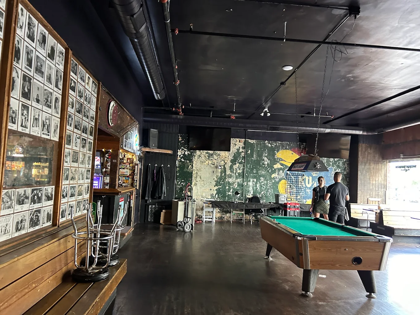 The Bottleneck pool hall exterior/interior