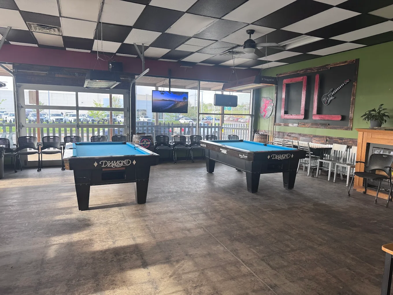 Office Lounge pool hall exterior/interior