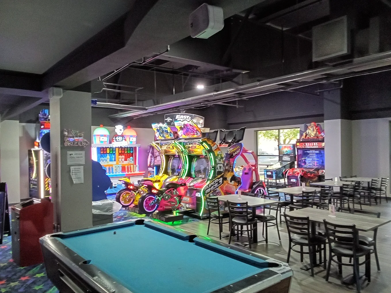 Galaxy Bowling Center pool hall exterior/interior