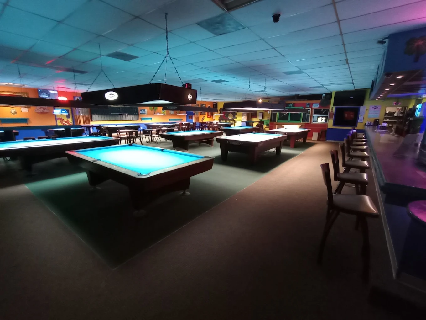 Corner Pocket Billiards pool hall exterior/interior