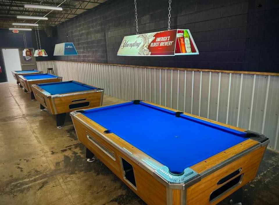 Bayou Billiards pool hall exterior/interior