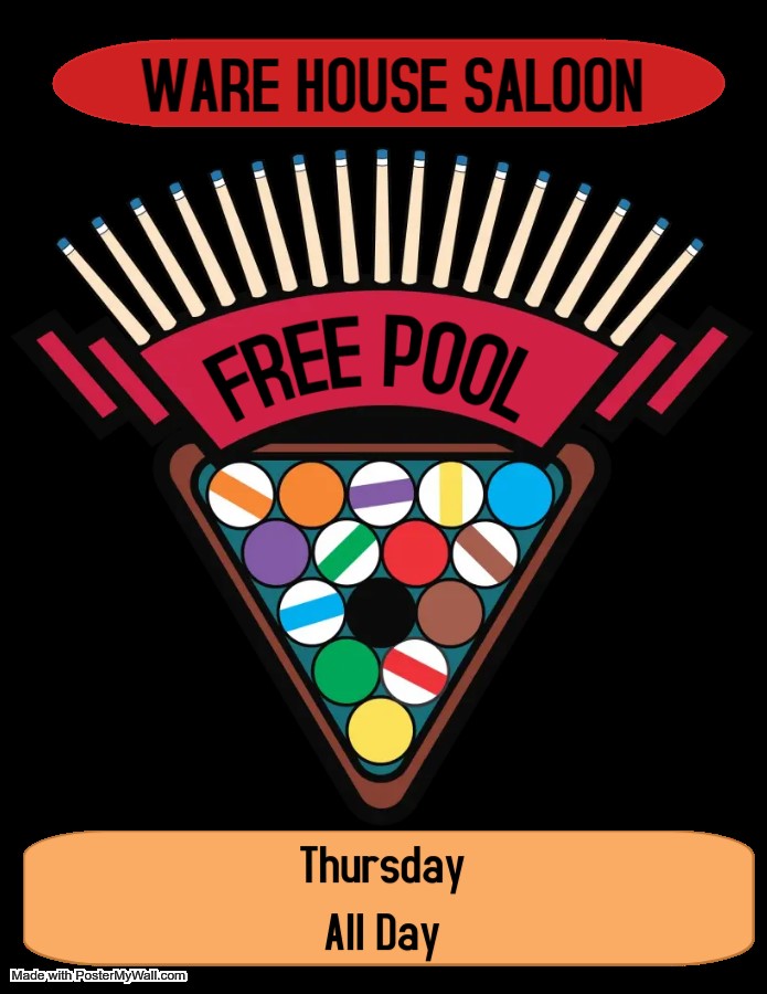 Ware House Saloon pool hall exterior/interior