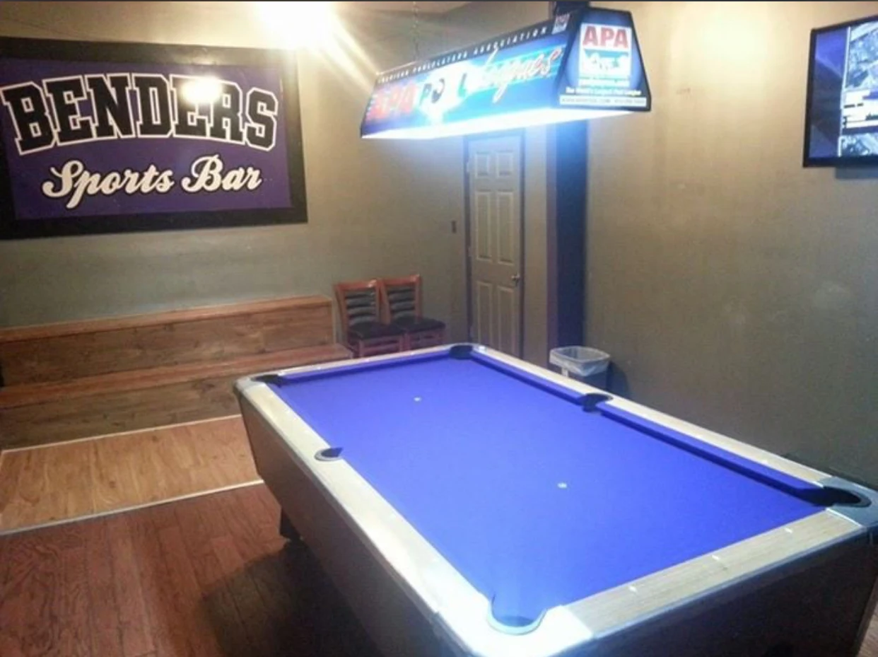 Benders pool hall exterior/interior