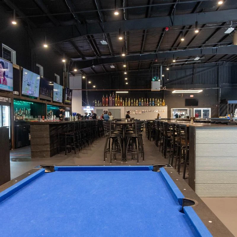 Courtside Bar & Grill pool hall exterior/interior