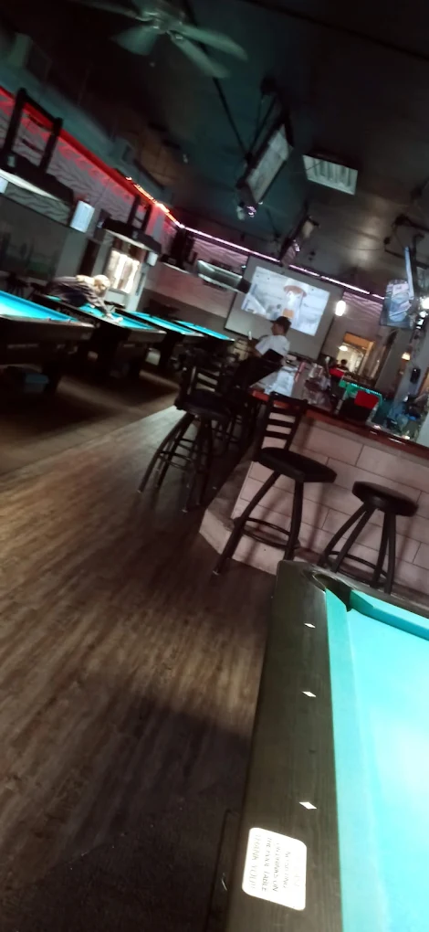 The Breakroom pool hall exterior/interior