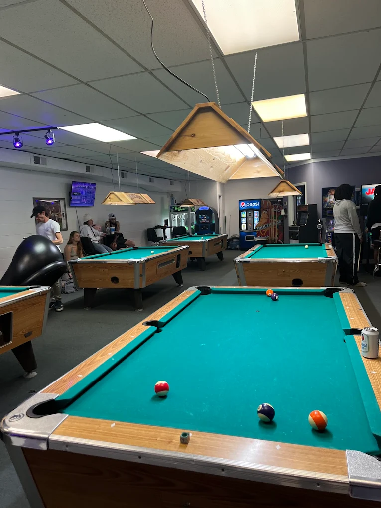 The Vault pool hall exterior/interior